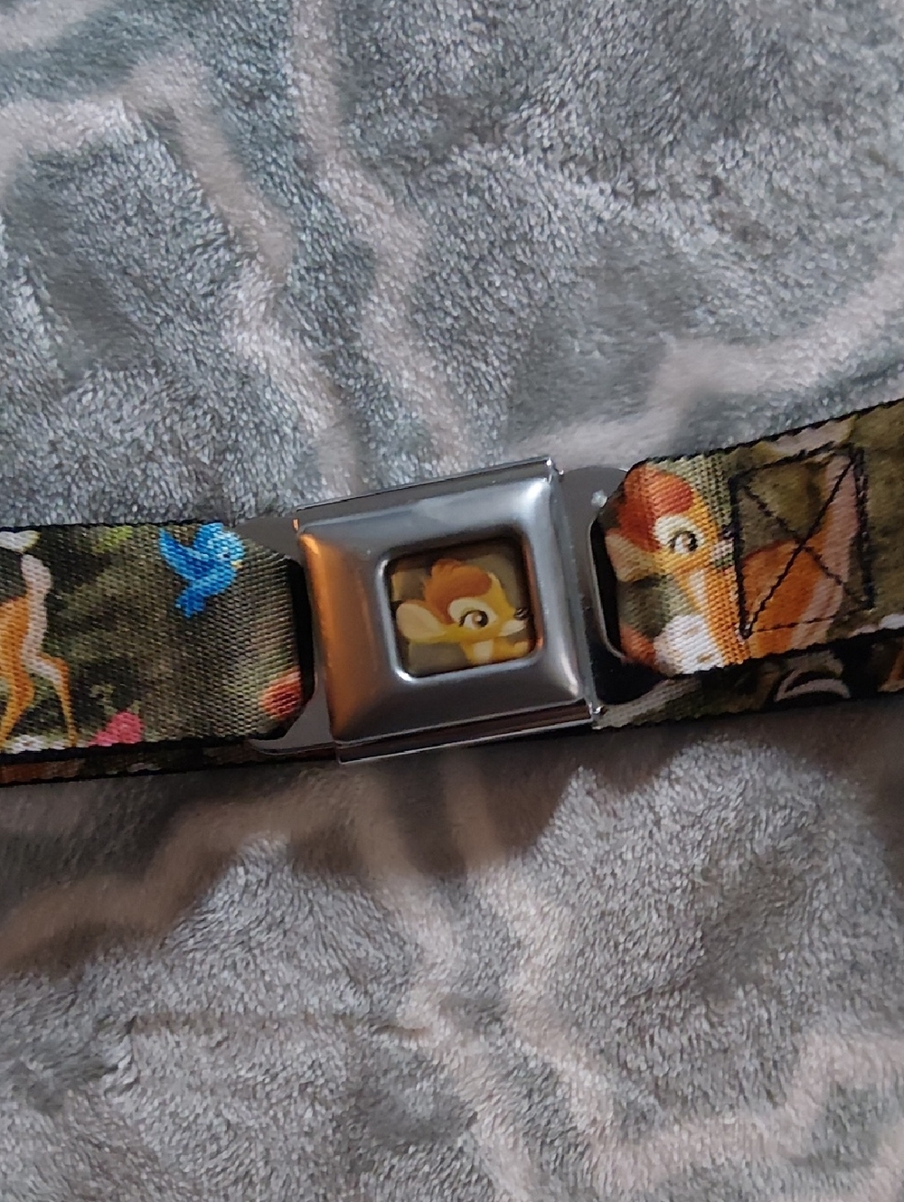 Buckle-Down Floral Seatbelt Belt with Silver Buckle